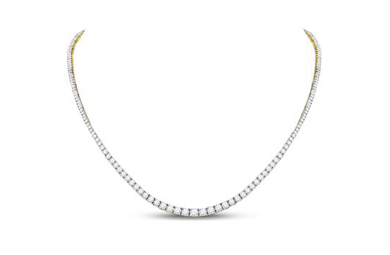 14K Graduated Cocktail Diamond Necklace