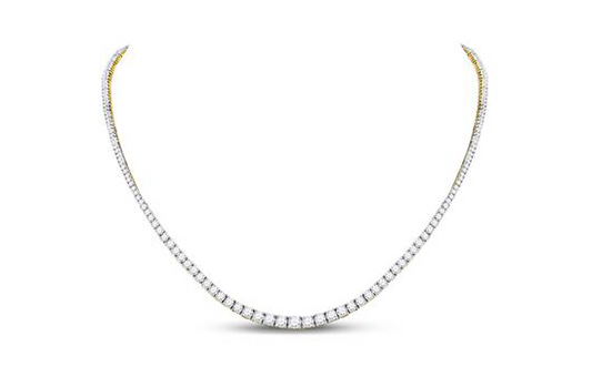 14K Graduated Cocktail Diamond Necklace