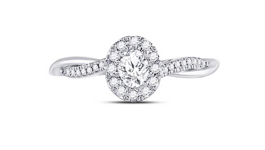 14K Oval Solitaire Engagement Ring