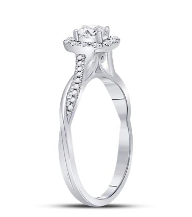 14K Oval Solitaire Engagement Ring