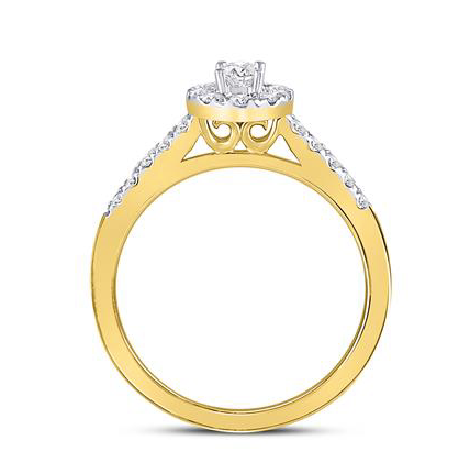 14K Pear Diamond Engagement Ring