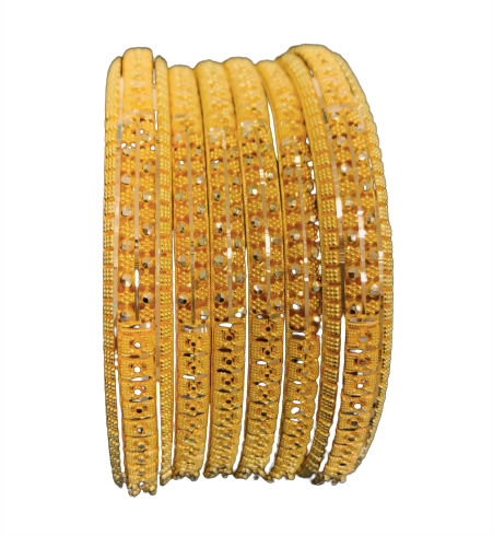 22K Diamond Cut Bangles Set