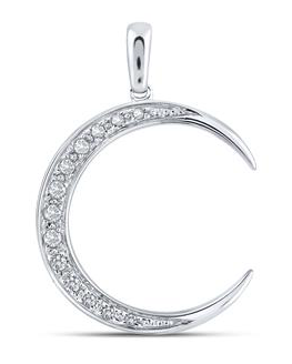 14K Crescent Moon Pendant