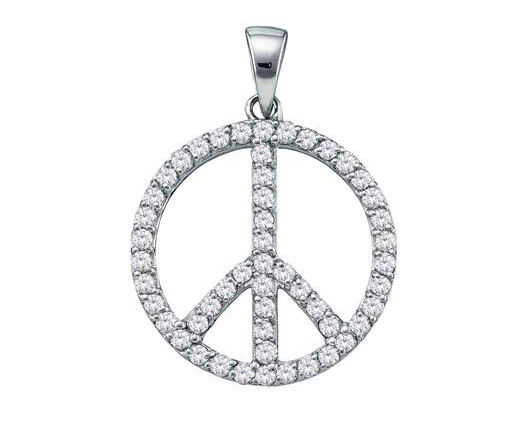 14K Peace Sign Pendant