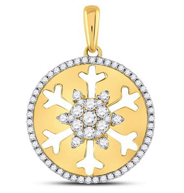 14K Snowflake Pendant