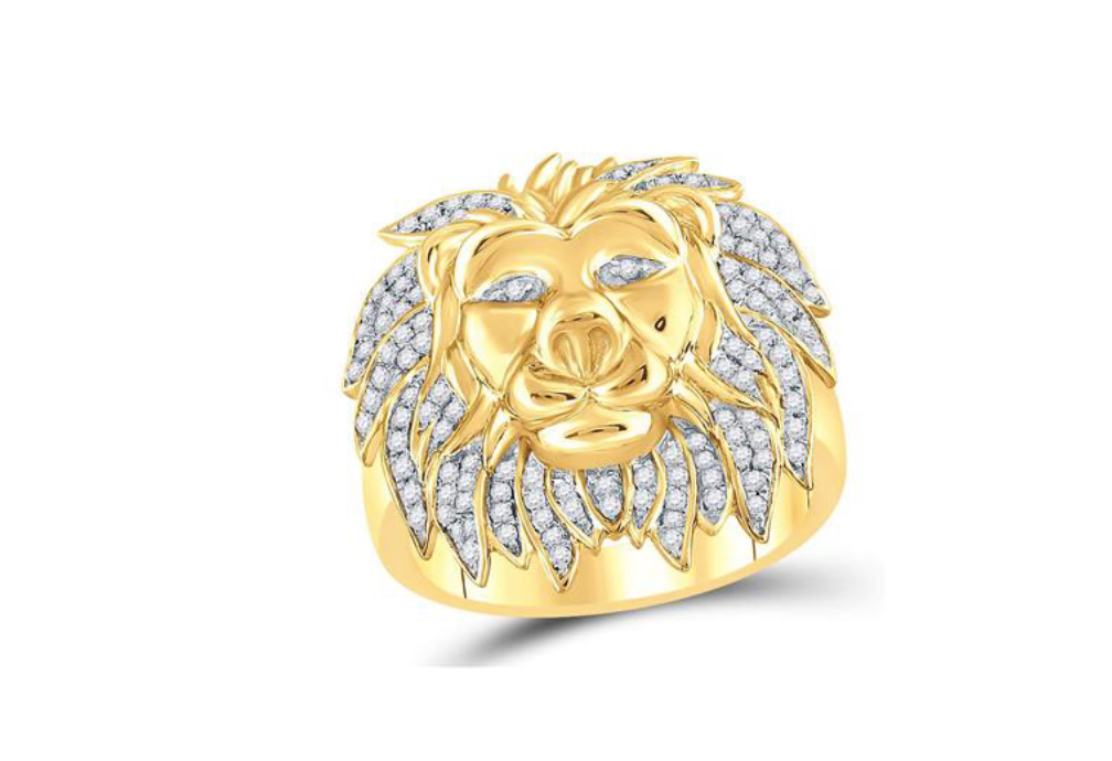 10K Lion Mane Ring