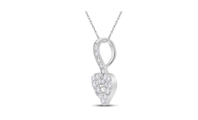 10K Diamond Heart Pendant