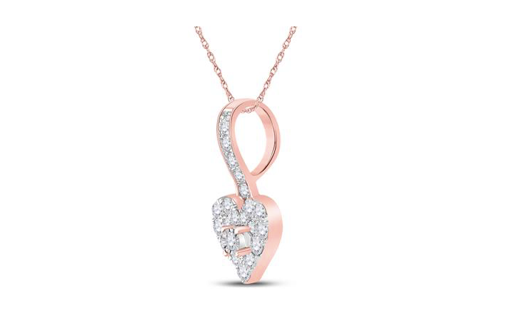 10K Diamond Heart Pendant