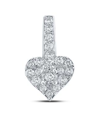10K Diamond Heart Pendant