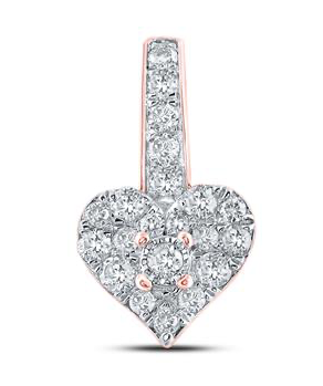 10K Diamond Heart Pendant
