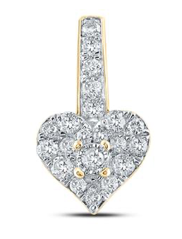 10K Diamond Heart Pendant