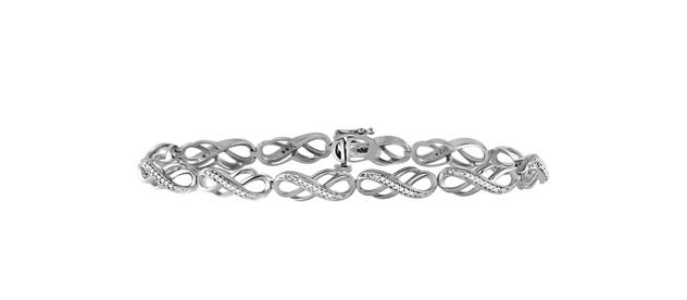 10K Infinity Diamond Bracelet
