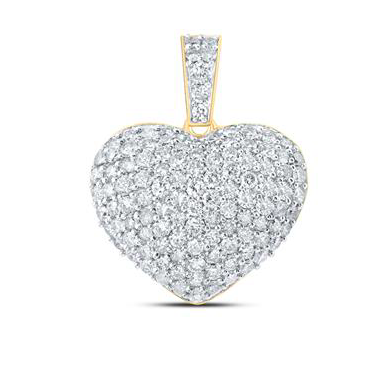 10K Heart Diamond Pendant