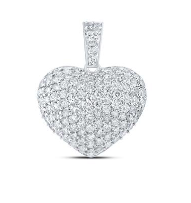 10K Heart Diamond Pendant
