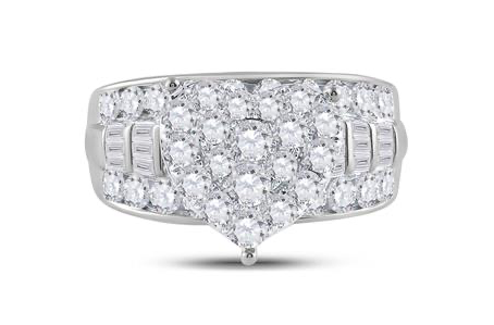 10K Heart Bridal Engagement Ring