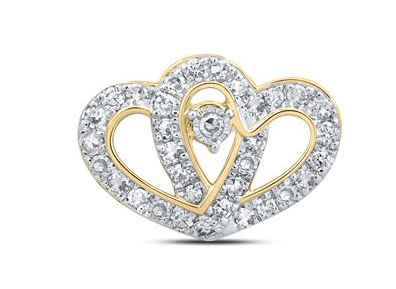 10K Slide Heart Pendant