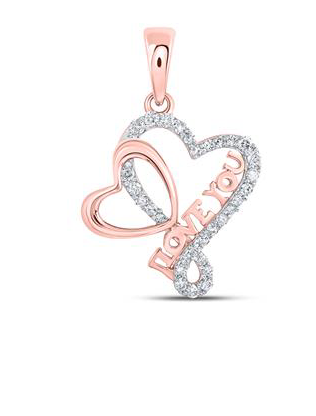 10K Love U Heart Pendant