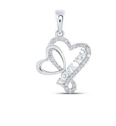 10K Love U Heart Pendant