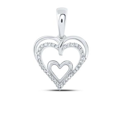 10K Triple Hearts Pendant