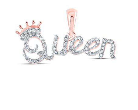 10K Queen Crown Pendant