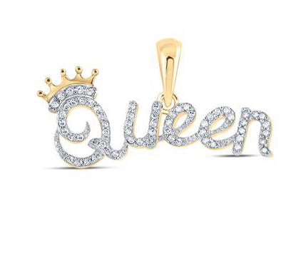 10K Queen Crown Pendant