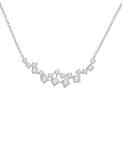 14K Scattered Diamond Necklace