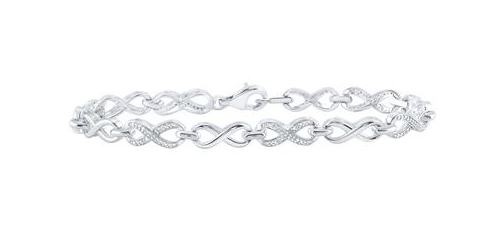 925 Infinity Diamond Bracelet