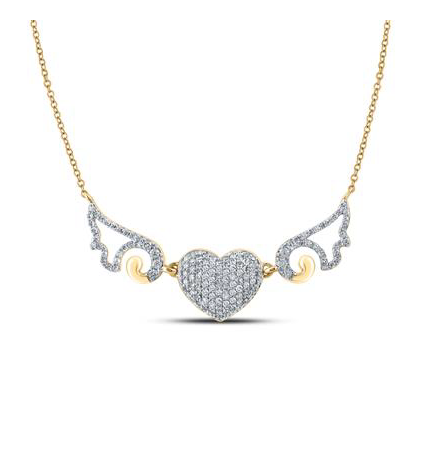 10K Heart Diamond Necklace