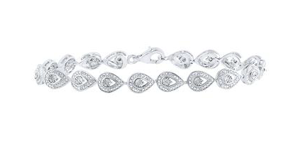 925 Pear Diamond Bracelet
