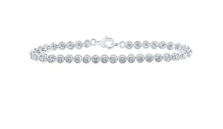 925 Round Diamond Bracelet