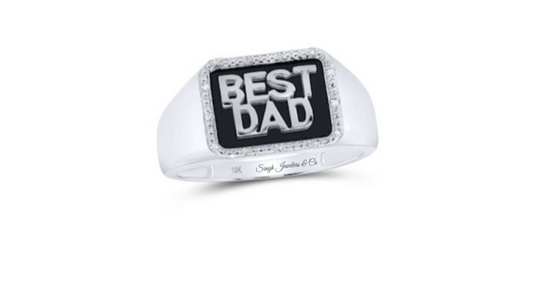 10K Best DAD Diamond Ring