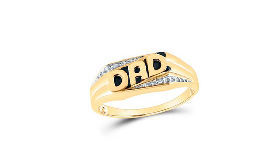 10K Diamond Dad Ring