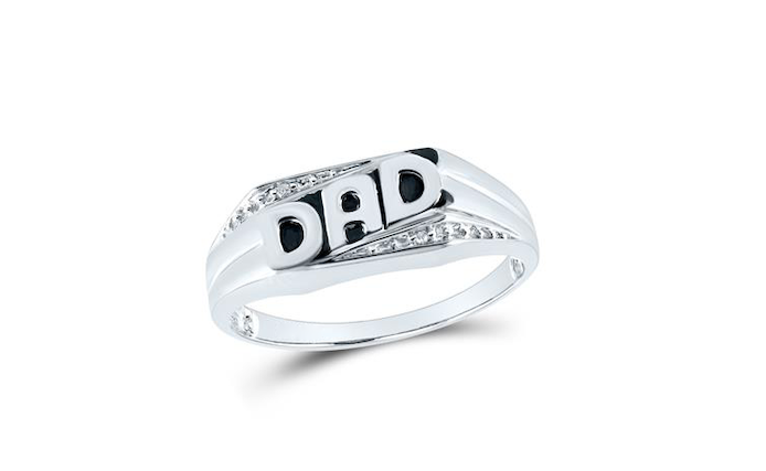10K Diamond Dad Ring