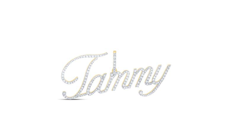 10K Tammy Diamond Name Pendant