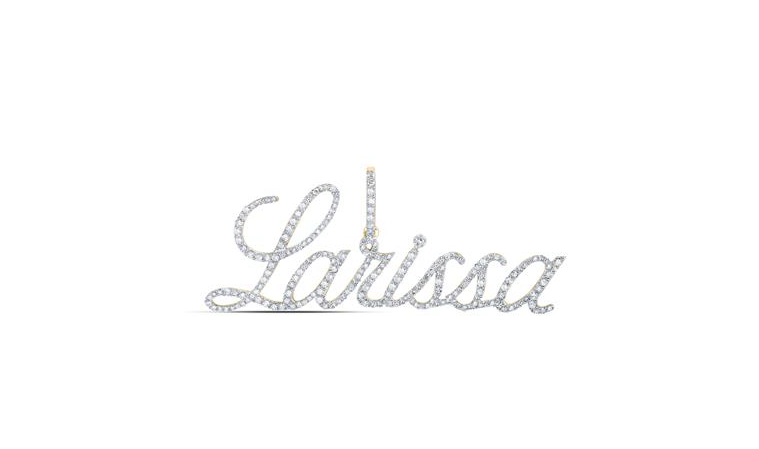 10K Larissa Diamond Name Pendant