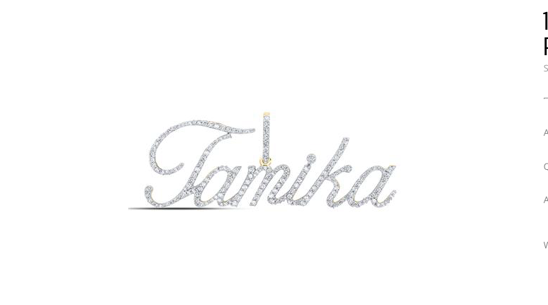 10K Tamika Diamond Name Pendant