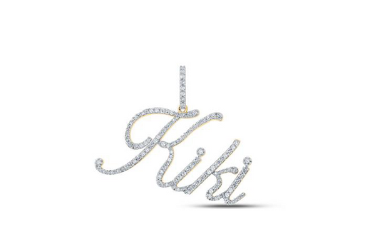 10K KiKi Diamond Name Pendant