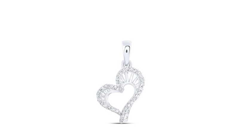 10K Fashion Heart Diamond Pendant