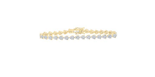 10K Pear Diamond Bracelet