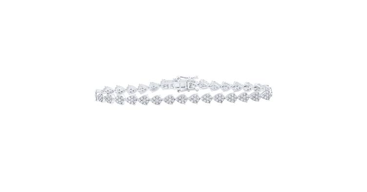 10K Pear Shaped Diamond Bracelet