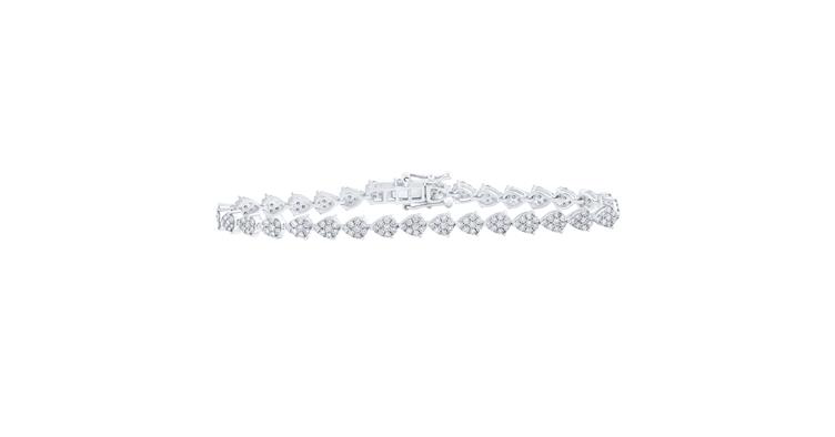 10K Pear Diamond Bracelet