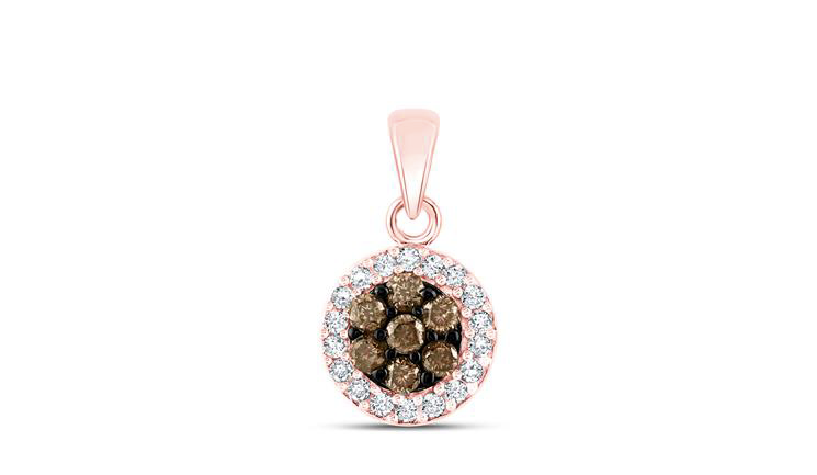 10K Natural Brown Diamond Pendant