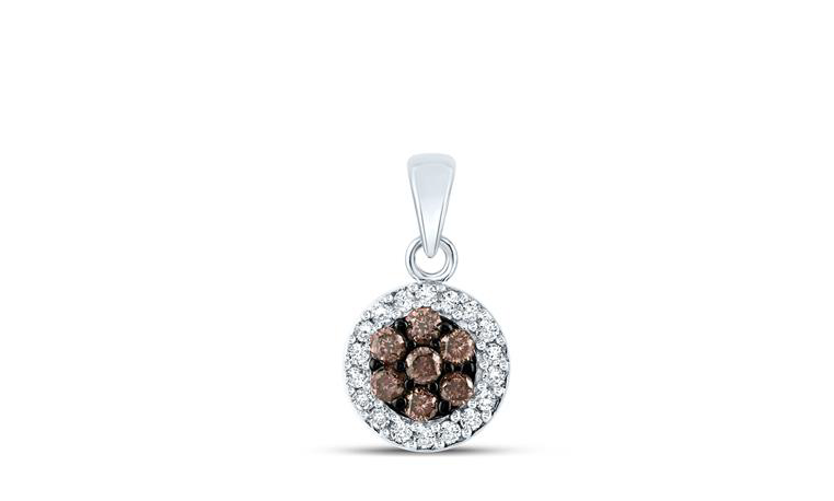 10K Natural Brown Diamond Pendant