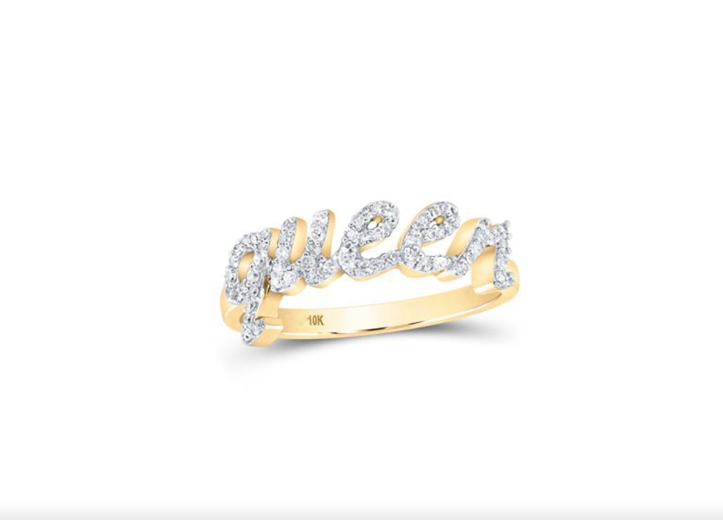 10K QUEEN Diamond Ring
