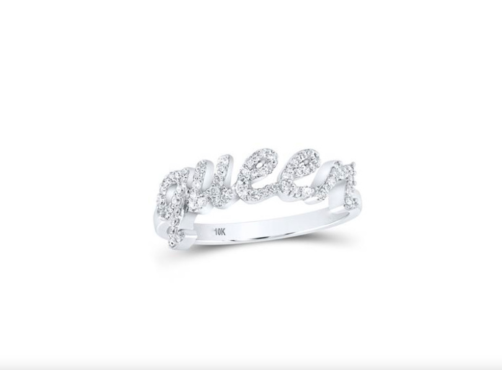 10K QUEEN Diamond Ring