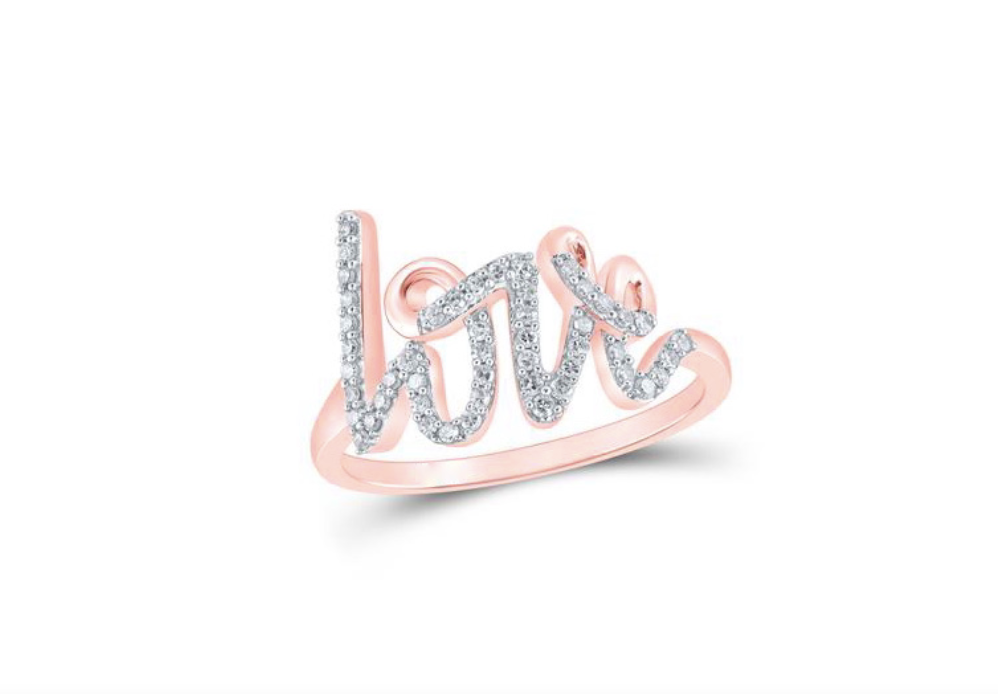 10K LOVE Diamond Ring