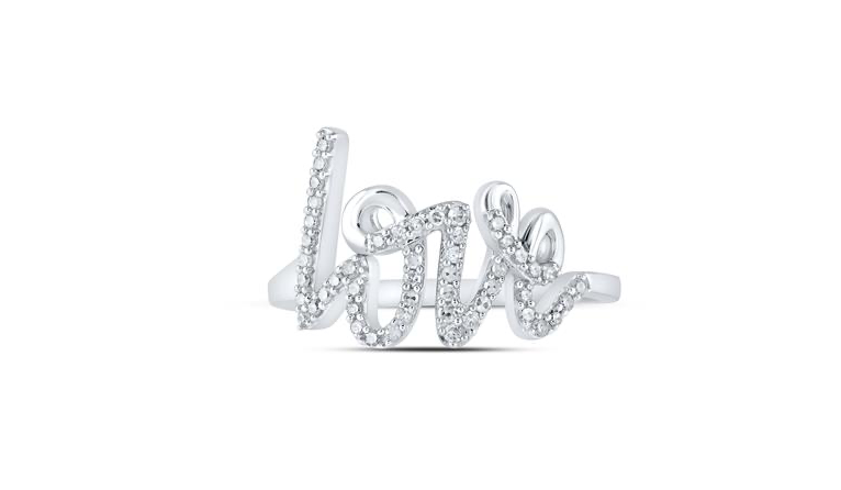 10K LOVE Diamond Ring