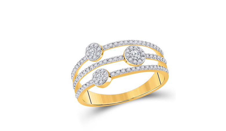 10K Diamond Band Ring