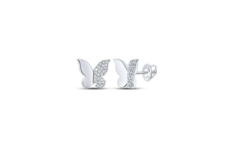 10K Diamond Butterfly Earrings