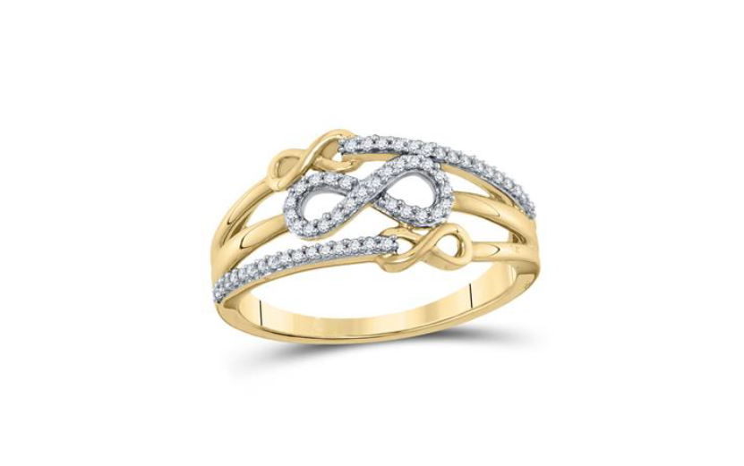 10K Infinity Diamond Ring